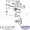 Grohe 23451001 Mixer Spare Diagram