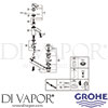 Grohe 23454000 Mixer Spare Tech Diagram