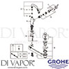 Grohe 23462A01 Mixer Spare Diagram