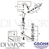 Grohe 23462BE1 Mixer Spare Diagram