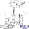 Grohe 23462DC1 Mixer Spare Diagram