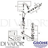 Grohe 23462EN1 Mixer Spare Diagram