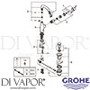 Grohe 23462GL1 Mixer Spare Diagram
