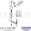 Grohe 2348500A Mixer Spare Diagram