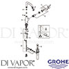 Grohe 2348600A Mixer Spare Diagram