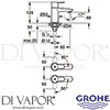 Grohe 23496000 Spare Diagram