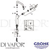 Grohe 2353800A Mixer Spare Diagram