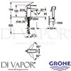 Grohe 23547000 Mixer Spare Diagram