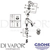 Grohe 23551001 Mixer Spare Tech Diagram