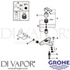 Grohe 23557001 Mixer Spare Tech Diagram