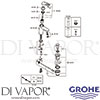 Grohe 23564003 Mixer Spare Diagram