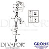 Grohe 23566003 Mixer Spare Diagram