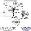 Grohe 23575001 Mixer Spare Diagram