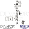 Grohe 23580000 Mixer Spare Tech Diagram