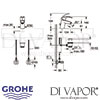 Grohe Eurosmart Single-Lever Basin Mixer Angle Valves Dimensions