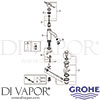 Grohe 23589AL1 Mixer Spare Tech Diagram