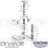 Grohe 23589DA1 Mixer Spare Diagram