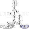 Grohe 23589DL1 Mixer Spare Tech Diagram