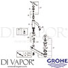 Grohe 23589GN1 Mixer Spare Diagram