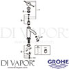 Grohe 23590DA1 Mixer Spare Diagram