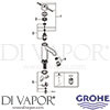Grohe 23590DL1 Mixer Spare Diagram