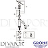 Grohe 23590EN1 Mixer Spare Diagram