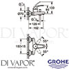 Grohe 23599000 Mixer Spare Diagram