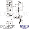 Grohe 23601000 Mixer Spare Tech Diagram