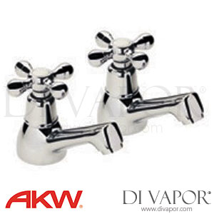 AKW 23629 Brassware Cross Head Basin Taps (Pair) Spare Parts