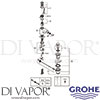 Grohe 23664000 Mixer Spare Diagram