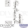 Grohe 23707003 Mixer Spare Diagram
