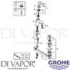 Grohe 23707LS3 Mixer Spare Diagram