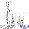 Grohe 23709LS3 Mixer Spare Diagram