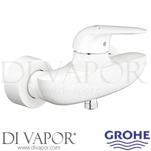 Grohe 23722LS3 Eurostyle Moon White / Chrome Single-Lever Shower Mixer (1/2 Inch) Spare Parts