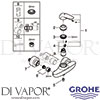 Grohe 23722LS3 Mixer Spare Diagram