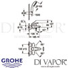 Grohe Eurostyle Single-Lever Bath Mixer Dimensions