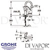 Grohe Eurosmart Washbasin Mixer L-Size Dimensions