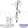 Grohe 23748001 Mixer Spare Tech Diagram