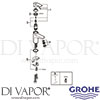 Grohe 23752000 Mixer Spare Tech Diagram