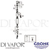 Grohe 23764000 Mixer Spare Tech Diagram