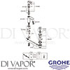 Grohe 23778000 Mixer Spare Tech Diagram