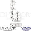 Grohe 23803000 Mixer Spare Tech Diagram