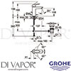 Grohe 23822000 Mixer Spare Diagram