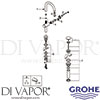 Grohe 23828EN3 Mixer Spare Tech Diagram