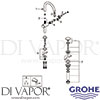Grohe 23834EN3 Mixer Spare Tech Diagram