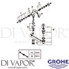 Grohe 24027DC3 Mixer Spare Tech Diagram