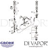 Grohe Ondus 3-Hole Bidet Mixer M-Size Spares