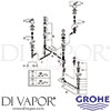 Grohe 24034000 Mixer Spare Tech Diagram