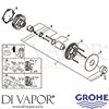 Grohe 24053001 Mixer Spare Tech Diagram