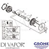 Grohe 24057GL1 Mixer Spare Tech Diagram